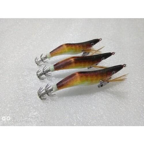 MROCTOPUS15pcs squid jigs squid hook, octopus jigs , wood shrimp ,squid lure,glow lure , fishinglure , fishingtackle10cm 12g27