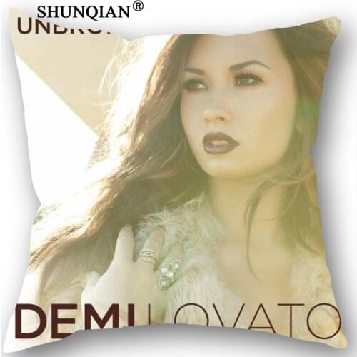 New Nice Demi Lovato Pillowcase Wedding Decorative Pillow Case Customize Gift For Pillow Cover 18-3-15