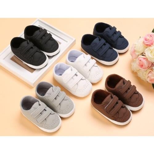 Spring And Autumn Style 0-18 Months Baby Pure Color Fashion Leisure Sports Shoes Newborn Baby Shoes Toddler Shoes