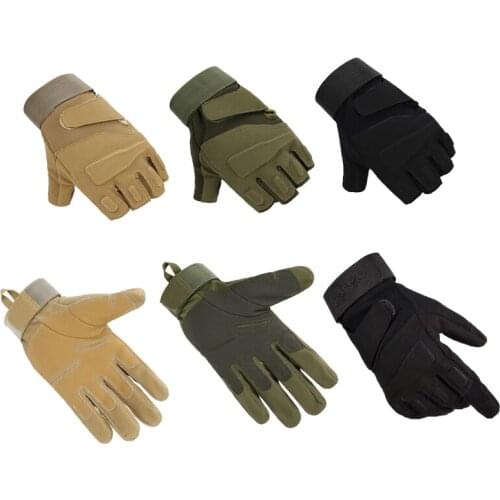 Hunting Sport Combat Gloves Mens Military Gloves Full Finger Half Finger US Army Tactical Mittens Wear-resistant Riding Gloves