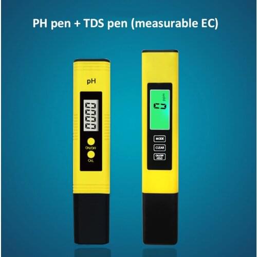 Portable LCD Screen Water PH Tester Value Total Dissolved Solids EC Meter Set Digital Gauge Tester Water TDS Measuring Tool