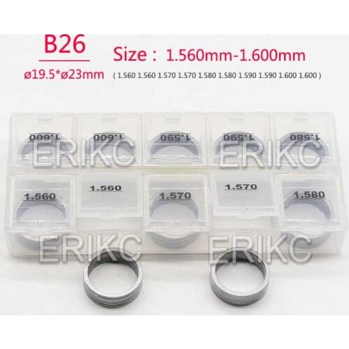 Injector Shims Gaskets B26 Shims Size 1.56mm-1.60mm Fuel Nozzle Shims Valve Washer CR Injector Gaskets Calibration for Bosch 110
