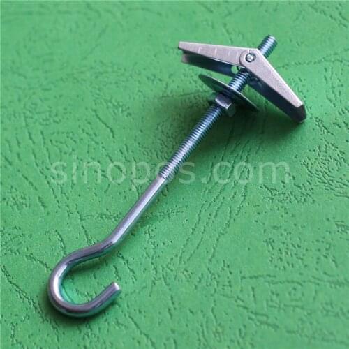Spring Toggle Bolt Ceiling Hook Sign Anchors, plaster wood beams mobile banner hanger metal hooks steel wing eye poster display