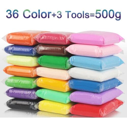 24/36 Color Light Clay Air Dry Plasticine Polymer DIY Soft Clay Toys Modelling Learning Kids Educational Toys Gift