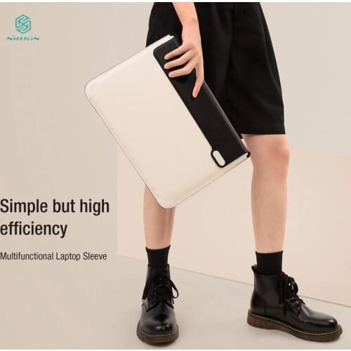 NILLKIN Versatile Laptop Sleeve Scratch-resistant PU Leather Full Coverage Efficient office Adjustable Stand Laptop Sleeve