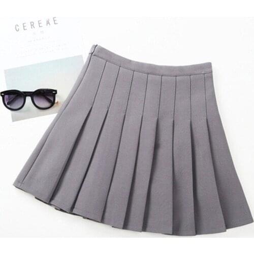 Girls Pleated Skirt Solid Princess Party Pleated School Skirts High Quality Soft Plaid Skirt Girl Child Petticoat For 3-12 Years