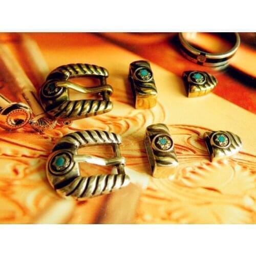 10mm 2sets/lot Classical pattern metal silver plated DIY design fashion unique leather craft accessories for cowboy hat