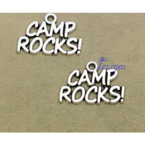 30pcs/lot--20x14mm, Antique silver plated camp rocks charms,DIY supplies,Jewelry accessories