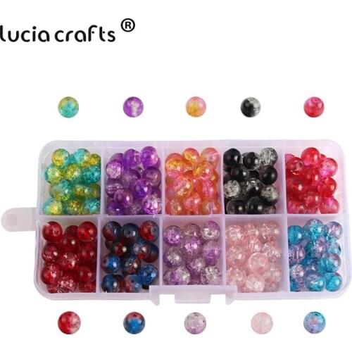 8mm Natural Snow Cracked Beads For Women DIY Jewelry Making Round Crystal Quartz Beads Accessories E0725