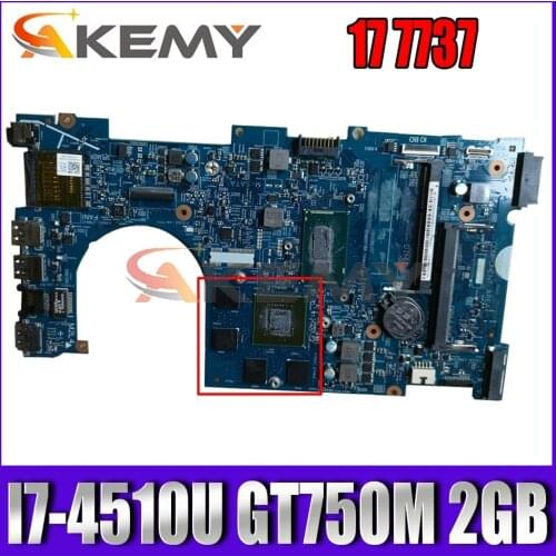 Akemy 12309-1 For Inspiron 17 7737 Laptop motherboard CN-0N3JV3 N3JV3 I7-4510U GT750M GPU 2GB F534D Mainboard 100% tested