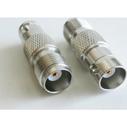 BNC To TNC Connector Socket Brooches Q9 BNC Female to TNC Female Plug Nickel Plated Brass Straight BNC - TNC Coaxial RF Adapters