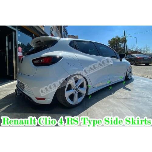 For Renault Clio 4 RS Type Side Skirts 2012-2019 Sill Trim Car Styling Auto Accessory Universal Spoiler Mud Flaps Lip Splitter