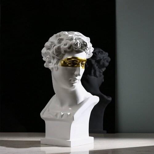 Large Bust of Xiaowei Sculpture Nordic Character Ornaments Model Room Living Room Hotel Club Soft Decoration