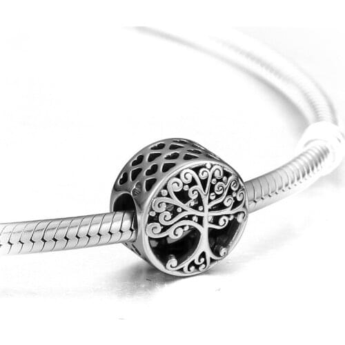 Fit Pandora Bracelet DIY Beads S925 Silver Family Roots Tree Charm For Jewelry Making Mother Sister Friend Gift 02806
