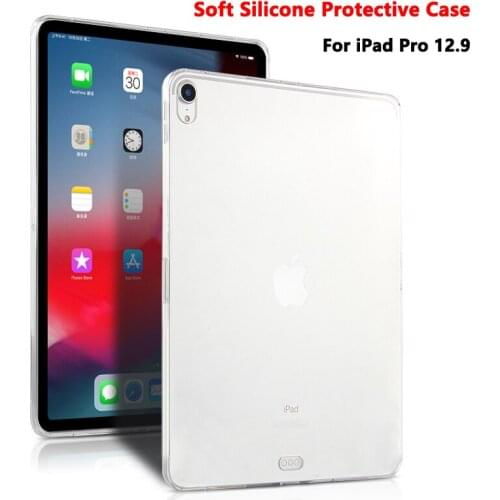 Case For iPad Pro 12.9 2021 2020 TPU Transparent Soft Silicone Cover For iPad Pro12.9 2018 Flexible Clear Transparent Back Cover