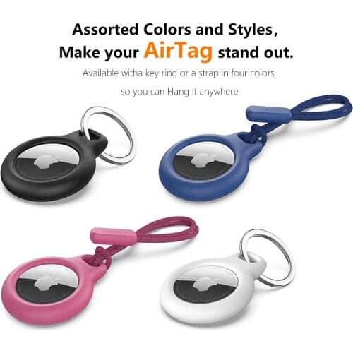 Secure Holder with Nylon Rope Case For Apple Airtags Protective Cover For Apple Locator Tracker Accessories Anti-lost Keychain
