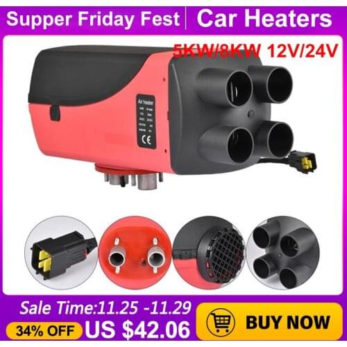 10L 8000W Air Car Heater Parking LCD Air Diesel Heater 12/24V Remote Control Air Diesel for Trucks/Camper Van/Motor-Home/Boats