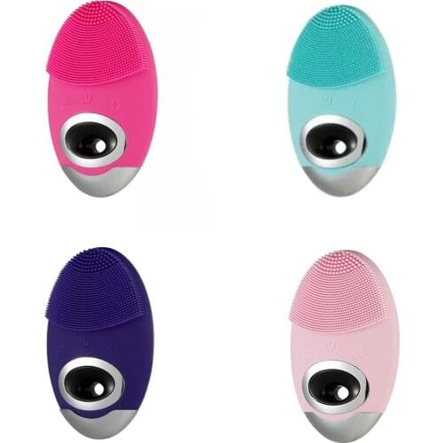 Electric wireless rechargeable cleansing instrument ultrasonic cleansing instrument blue light acne and acne pores cleansing