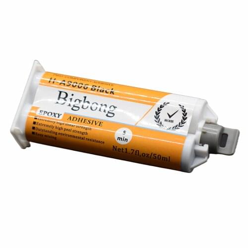 Epoxy Adhesive Glue 50ml Two-Component Resin Strong Adhesives Black 1:1 AB Glues for Bonding Wood Metal Plastic Ceramic Stone