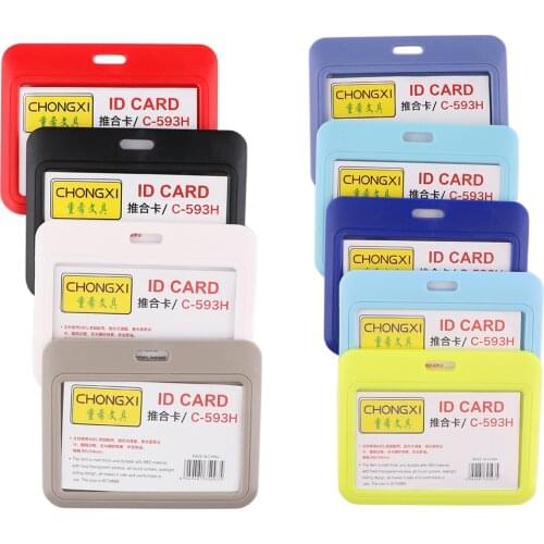 JF1026 Candy Colors Card Sleeve ID Badge Case Bank Credit Card Student Nurse Business Card Badge Holder Accessories
