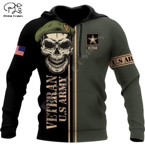 PLstar Cosmos US Army Eagle Marine Military Camo Suit Veteran NewFashion 3DPrint Men/Women Streetwear Pullover Jacket Hoodies N9