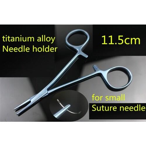 Medical titanium alloy needle holder needle forceps Double-fold eyelids surgical use tool suture pliers thin needle Microsurger