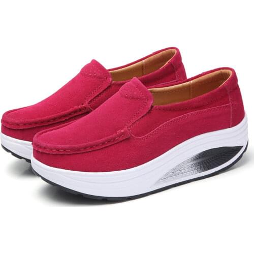 New Spring Autumn Shoes Woman Slip On Womens Loafers Genuine Leather Flat Platform Women Shoes Moccasins Female Shoe