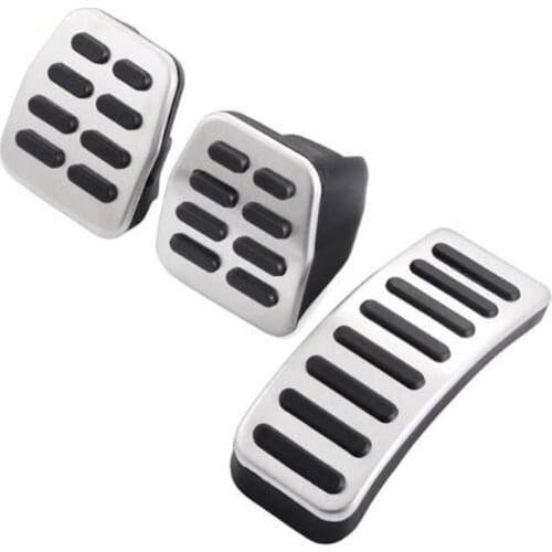 Stainless Steel Gas Brake Pedal MT/AT Pedal cover For Seat Ibiza 6K 6L 6J Skoda Fabia VW Polo 9N 6R Bora Golf MK4 IV