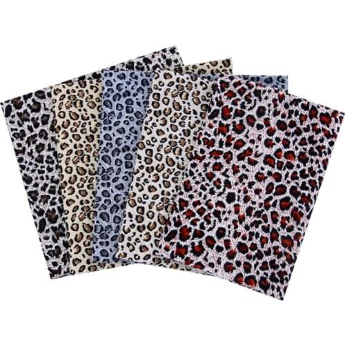 5Pcs 48*48cm 100% Cotton Fabric Leopard Patch Clothing For Sewing Cloth Patchwork Needlework DIY Handmade Material
