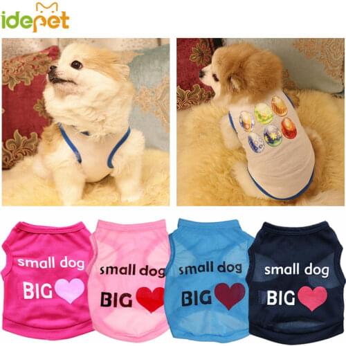 Pet Dog Clothes Soft Summer Vest T Shirt Dog Cat Clothes Costume for Small Dogs Cartoon Vest for Puppy 35