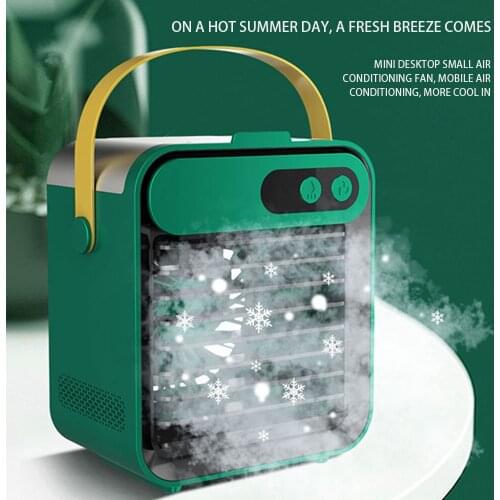 New Portable Air Conditioning USB Air Cooler Mini Fan Mobile Humidification 2400 MAh Portable Water Cooled Hom Air Conditioning