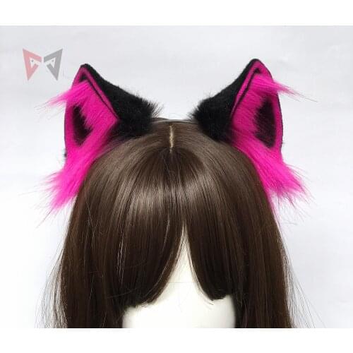 Welsh Corgi Pembroke Dog Ears Hair Hoop Black Color Headwear Hand Made Work For Cosplay Party Costume Accessories
