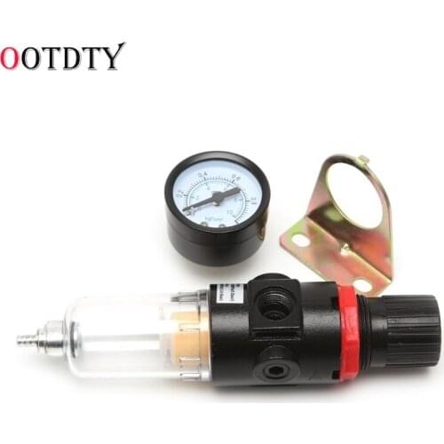 OOTDTY 1Set AFR-2000 Airbrush Compressor Pressure Regulator Water Trap Filter Water Moisture Gauge