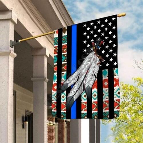 Native Flag 3D Full Printing Garden Flags Hanging House Flag Garden Flag Decoration Double-sided Printing 04