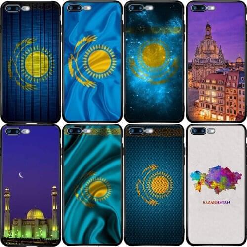 Phone Case for Xiaomi Redmi Note 10 9 9S 9A 8 8T 7 6 7A 6A 5A 5 A1 A2 A3 Pro Max Plus Lite Kazakhstan Flag Map