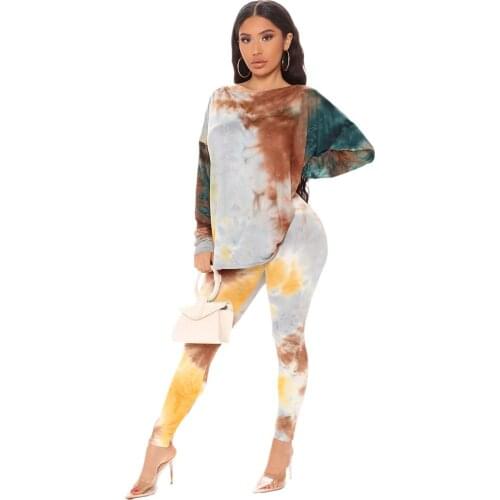 Casual Homewear Tracksuit Women Two Piece Outfits Long Sleeve Pullover Retro Top Female High Waist Pants Trousers Jogger Suit