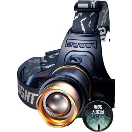 Super bright LED headlamp glare head-mounted flashlight small hernia waterproof rechargeable long-range night fishing lamp