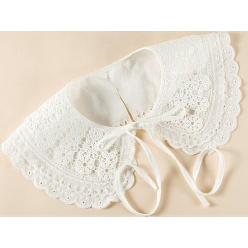 Hollow Out Fake Collar Women Three Layers Blouse False Collar Lady Dress Shirt Detachable Collars Shirt Decorative