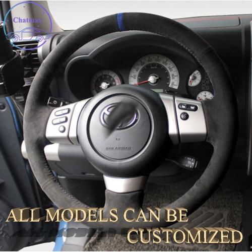 Alcantara Car Steering Wheel Cover For Toyota FJ Cruiser 2008-2014 2015 2016 2017-2020 Hand Sewing Holder Suppot Customization