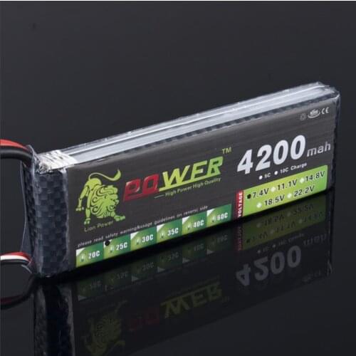 High Quality Lion LiPo Battery 2S 7.4V 4200Mah 25C 30C For RC Helicopter RC Car Boat Quadcopter Drone Remote Control Toys Parts