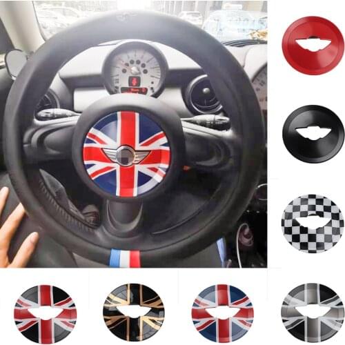Union Jack Steering Wheel Center Panel Car Sticker For MINI Cooper One R55 R56 R57 R60 Car-Styling Accessories Interior Trim