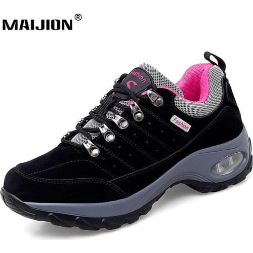 Fashion Women Hiking Sneakers Non-slip Outdoor Trekking Tourism Shoes Comfortable Breathable Female Climbing Boots Damping