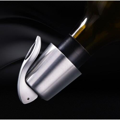 1 Pcs Wine Stoppers kitchen accessories Stainless Steel Wine Bottle Plug Reusable Portable Keep Fresh WXV Sale