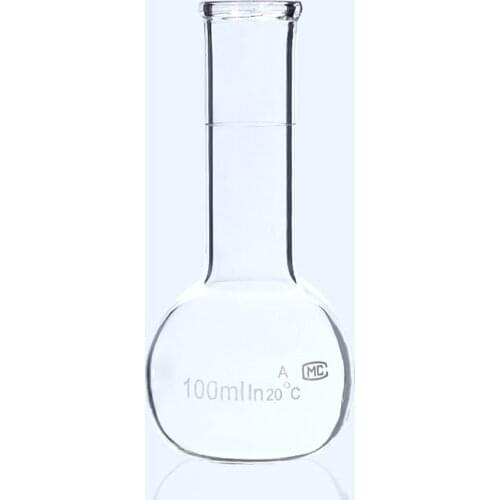 100ml Steel Measuring Bottle Volumetric flask High Borosilicate Glass Lab Chemistry Clear Glassware Supply