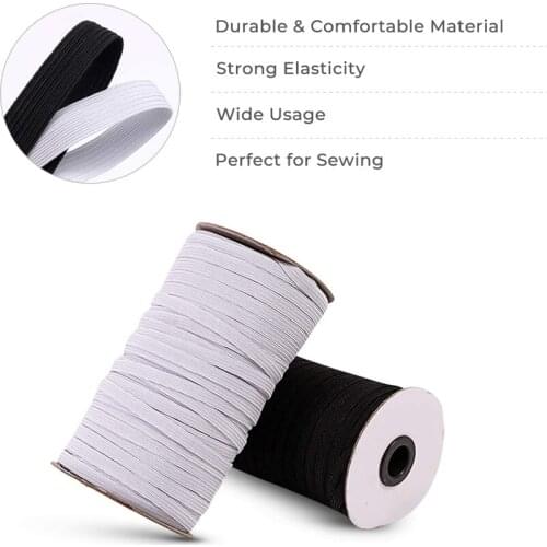 5M/10M 3mm 6mm Masks Elastic Rope 5/10MM White Black Elastic Bands Waist Band Sewing Garment Rope For DIY Mask Elastique Couture