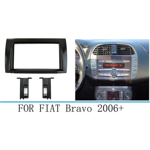 Car Stereo Radio Fascia Dash Panel Double Din Frame for FIAT Bravo (198) 2006