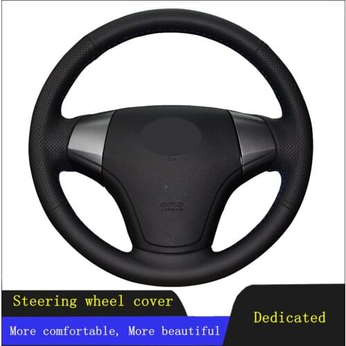 DIY Car Accessories Steering Wheel Cover Black Hand-stitched Breathable Artificial Leather For Hyundai Elantra 2008 2009 2010