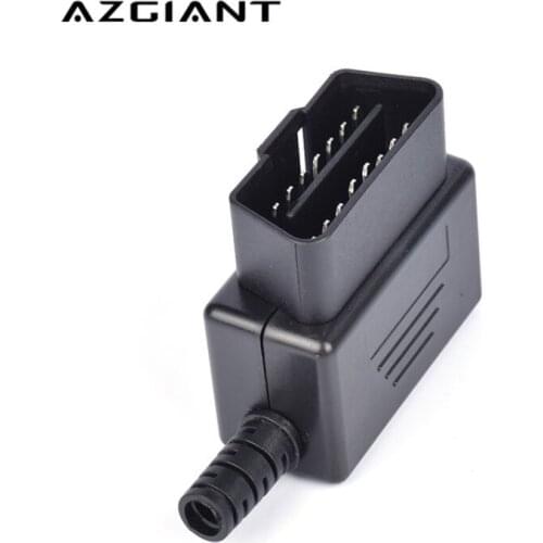 Automotive OBD2 Concealed Assembly Shell 16pin Male OBD Plug + Shell + SR No Screw Needed