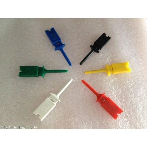 FREE SHIPPING 12pcs/lot mini grabber SMD IC Chip test hook clip jumper probe for logical analyzer