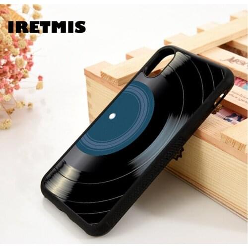 Iretmis 5 5S SE 6 6S Soft Silicon phone case cover for iPhone 7 8 plus X Xs 11 Pro Max XR Vinyl Record Label Music Vintage Album
